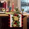 Christmas Table Runner, Linen Red and Black Buffalo Check Plaid Merry Christmas Table Runner 13 x 72 Inch Kitchen Dining Table Decoration for Indoor Outdoor Home Party Decor